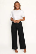 Women’s High Waist Wide Leg Black Jeans