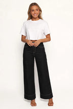 Women’s High Waist Wide Leg Black Jeans