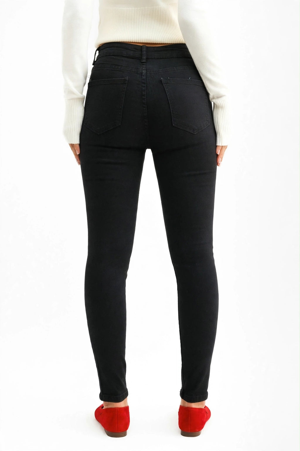 Clean-Line Black Skinny Jeans DYQ-388