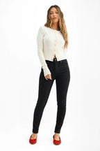 Clean-Line Black Skinny Jeans DYQ-388