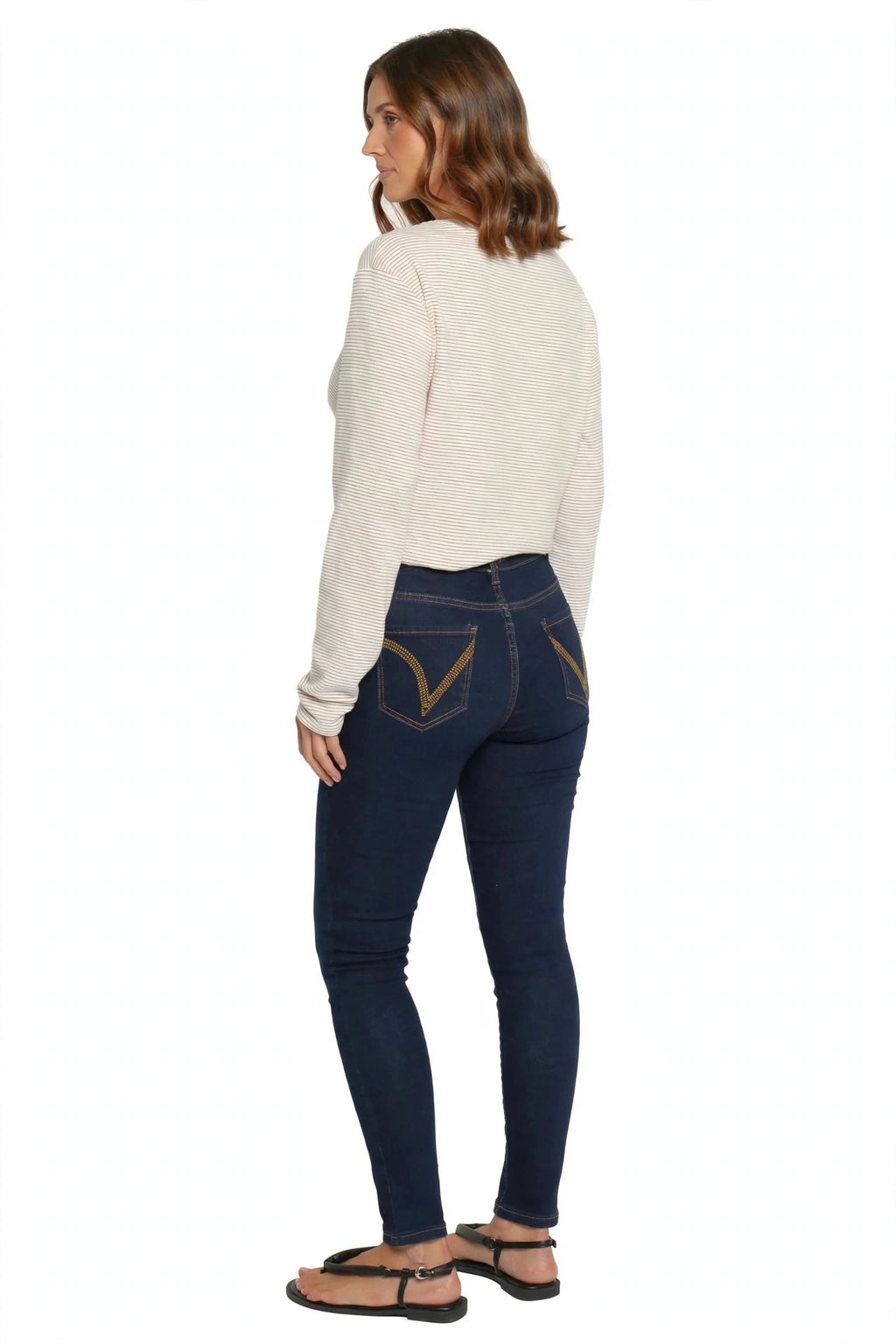 Dark Wash High-Rise Skinny Jeans DYQ-261