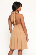 Halter Neck Mini A-line Dress
