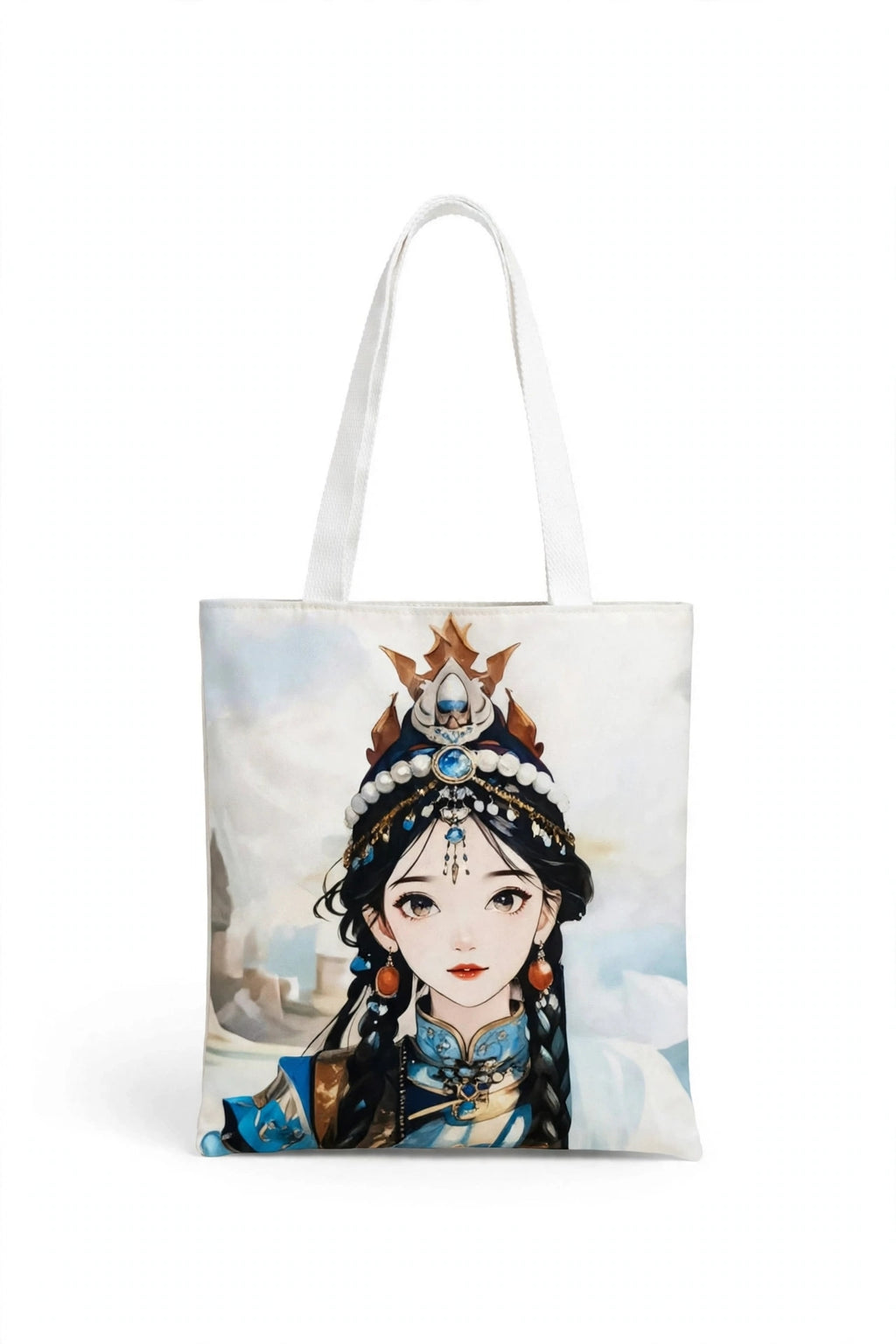 Vibrant Tropical Print Beach Tote Bag