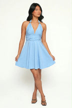 Halter Neck Mini A-line Dress