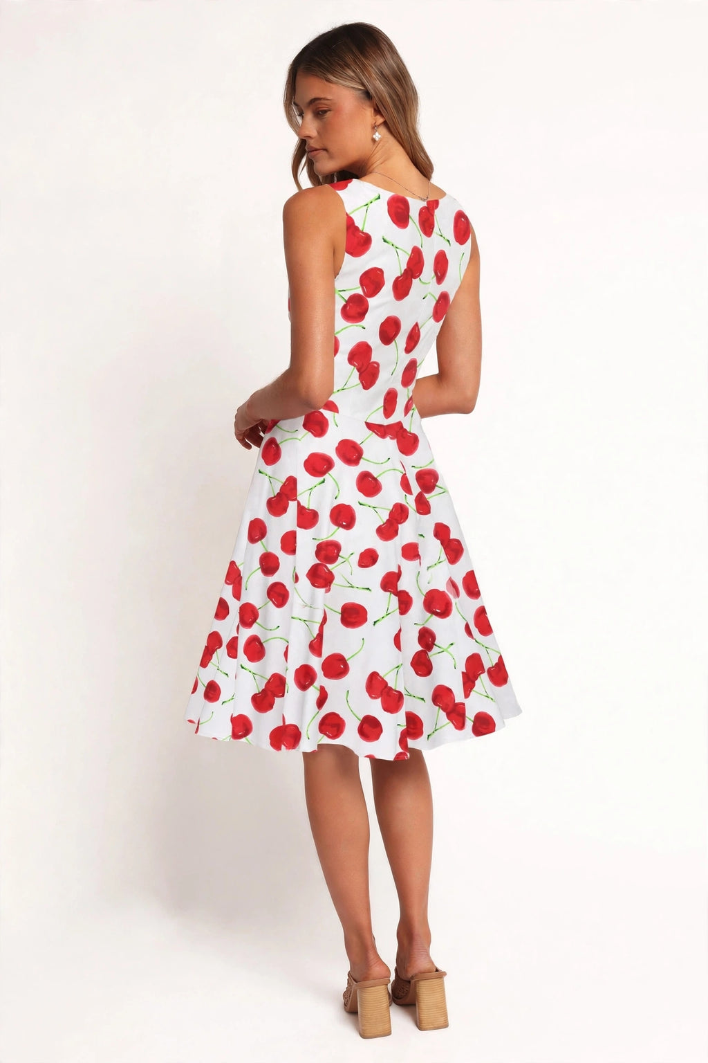 Signature Printed High-Neck Sleeveless Dress