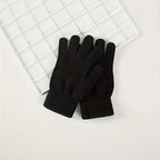 Black Thermal Magic Stretch Knitted Gloves