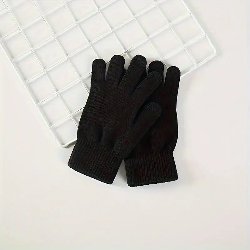 Black Thermal Magic Stretch Knitted Gloves