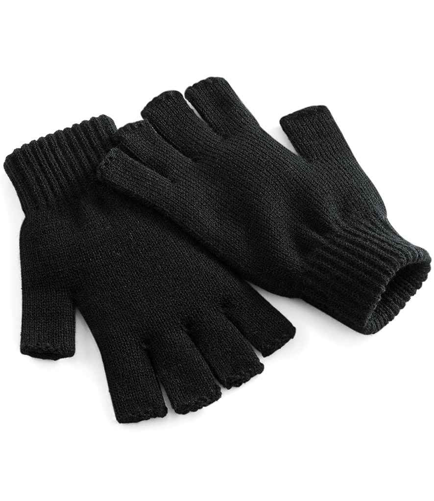 Black Fingerless Knit Gloves – Warmth with Flexibility