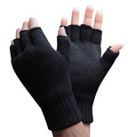 Black Fingerless Knit Gloves – Warmth with Flexibility