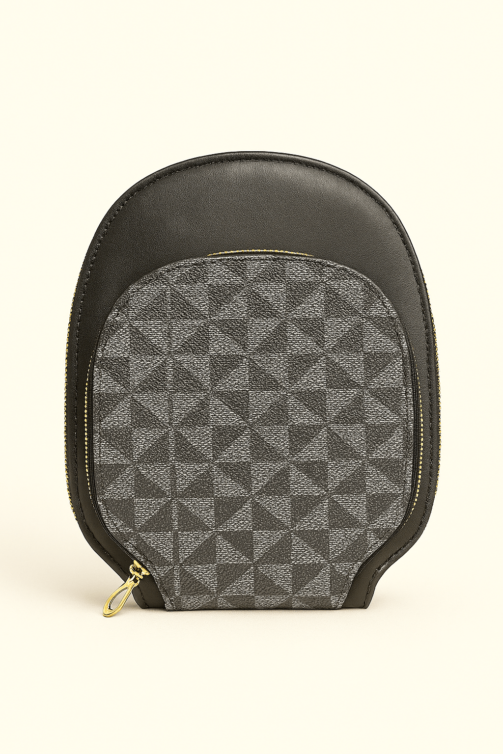 Geometric Textured Mini Zip Pouch – Compact, Stylish & Travel-Friendly