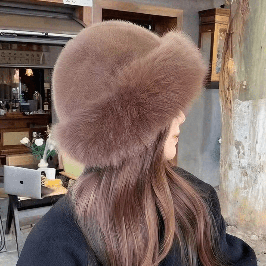 Women Solid Plush Faux Fur Hat Mongolian Hat Fluffy