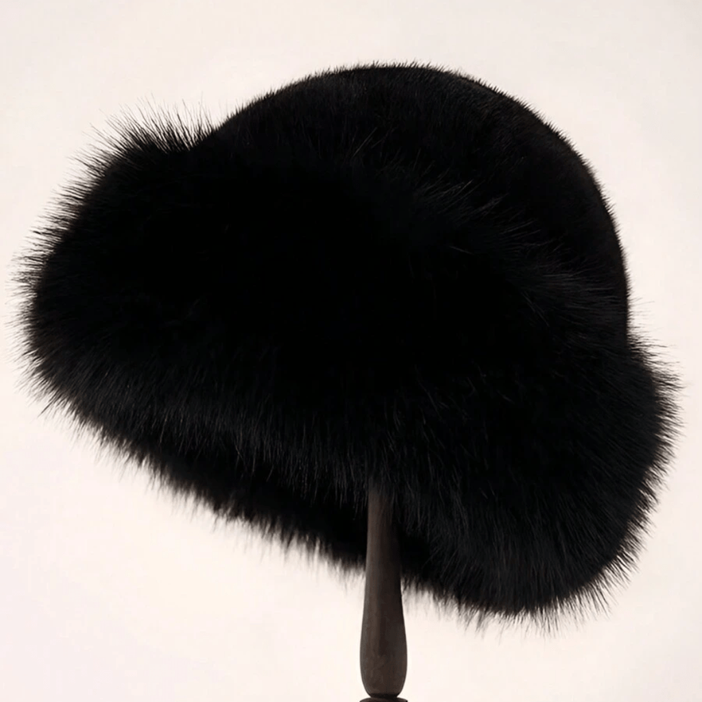 Women Solid Plush Faux Fur Hat Mongolian Hat Fluffy