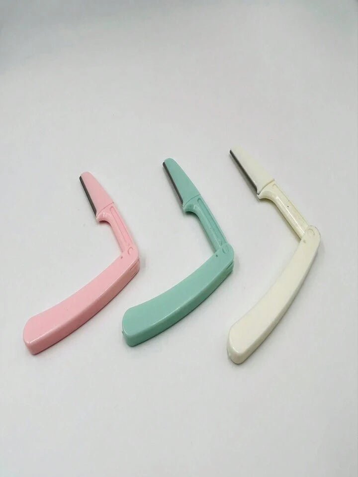 Foldable Facial Razor Set – 2pc Random Eyebrow & Face Trimmers