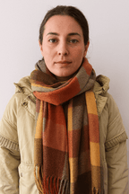 Monochrome Plaid Fringe Scarf – Classic Streetwear Style