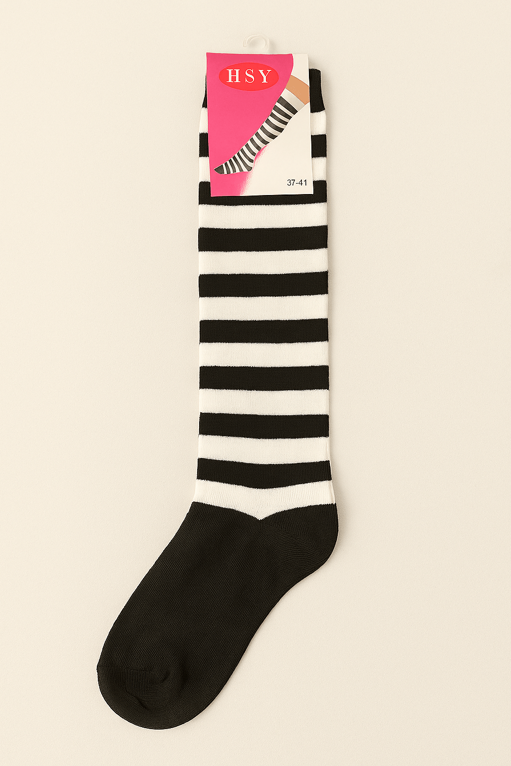 Bold Striped Knee-High Socks 1 Pair