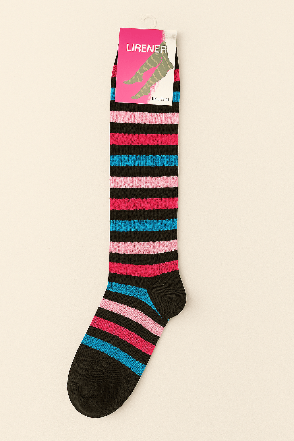 Bold Striped Knee-High Socks 1 Pair