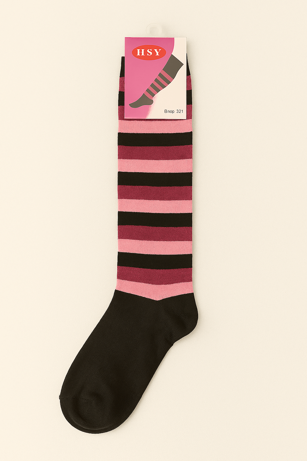 Bold Striped Knee-High Socks 1 Pair