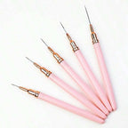 Precision Liner Nail Art Brush – 5pc Pink Handle Set