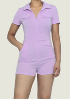 CurveFit Bodycon Romper – Sleek & Stylish Zip-Up Jumpsuit | Trendy & Comfortable Fit