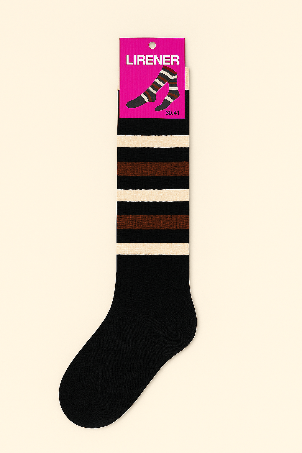 Bold Striped Knee-High Socks 1 Pair