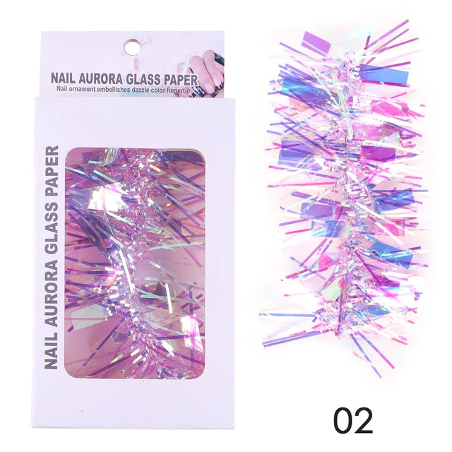 Nail aurora glass nail paper