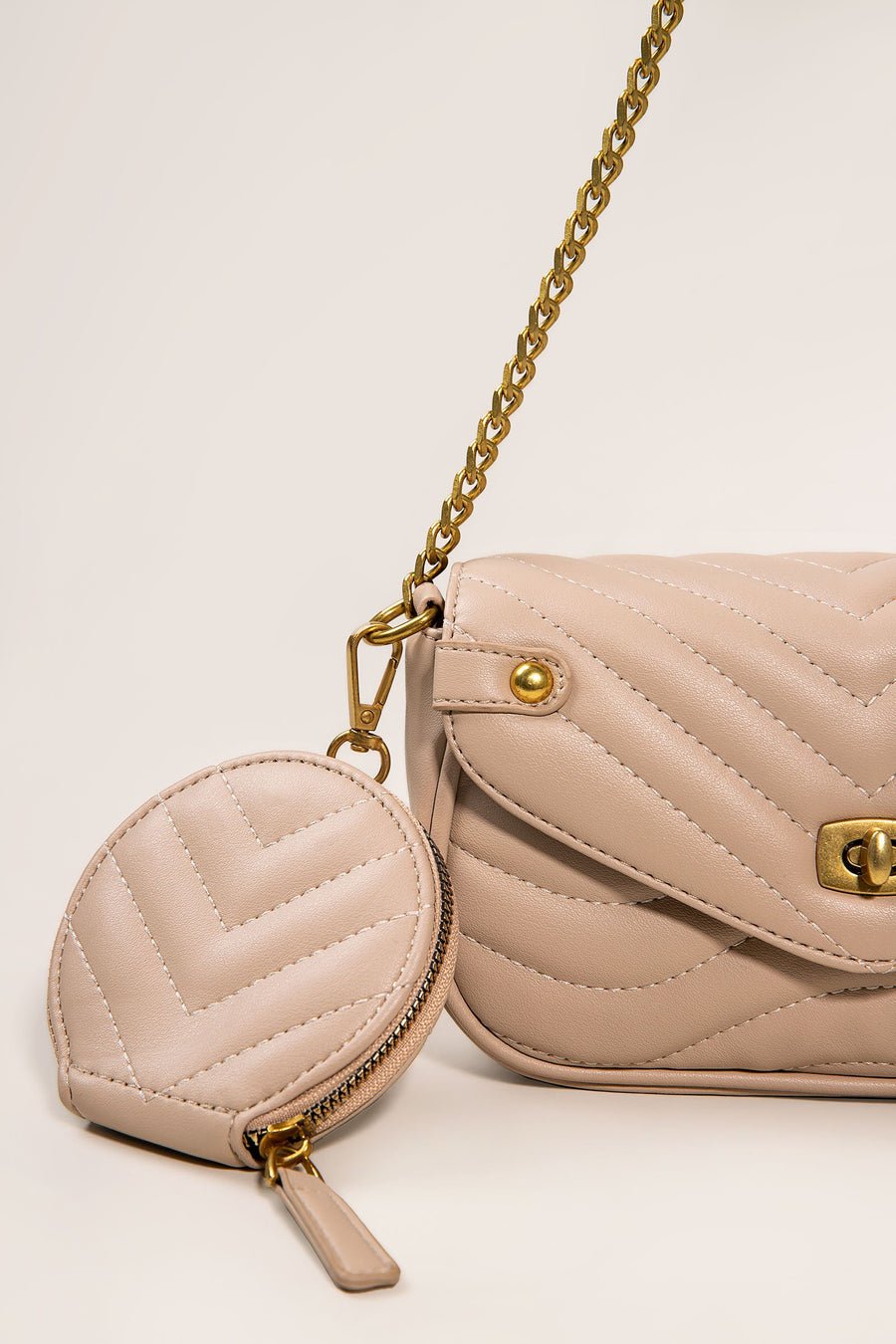 Quilted Crossbody Bag with Coin Purse – Trendy & Functional Set 8001#