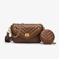 Quilted Crossbody Bag with Coin Purse – Trendy & Functional Set 8001#