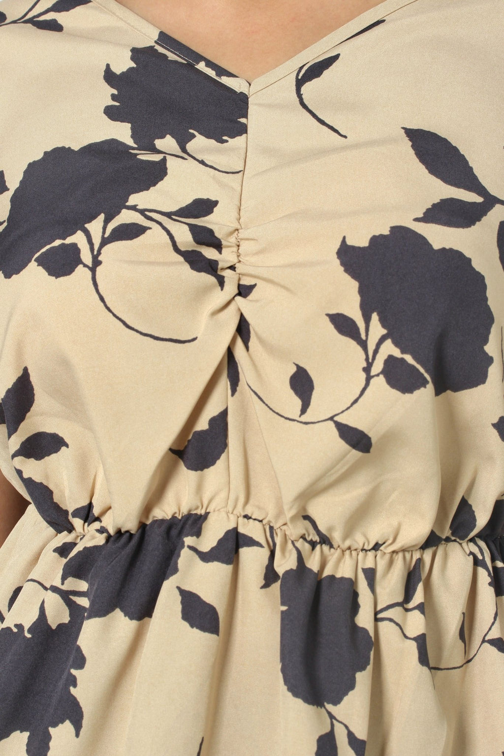 Modern Floral Peplum Blouse & Comfy Wide-Leg Pants