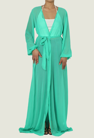 Botanic Bliss Flowy Beach Robe – Elegant & Lightweight Cover-Up