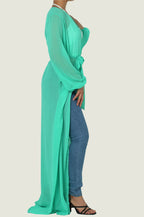 Botanic Bliss Flowy Beach Robe – Elegant & Lightweight Cover-Up