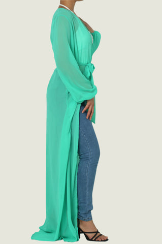 Botanic Bliss Flowy Beach Robe – Elegant & Lightweight Cover-Up