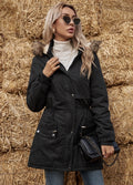 Women's Plus Size Faux-Fur Trim Hooded Parka Jacket