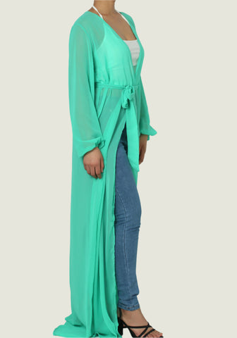 Botanic Bliss Flowy Beach Robe – Elegant & Lightweight Cover-Up