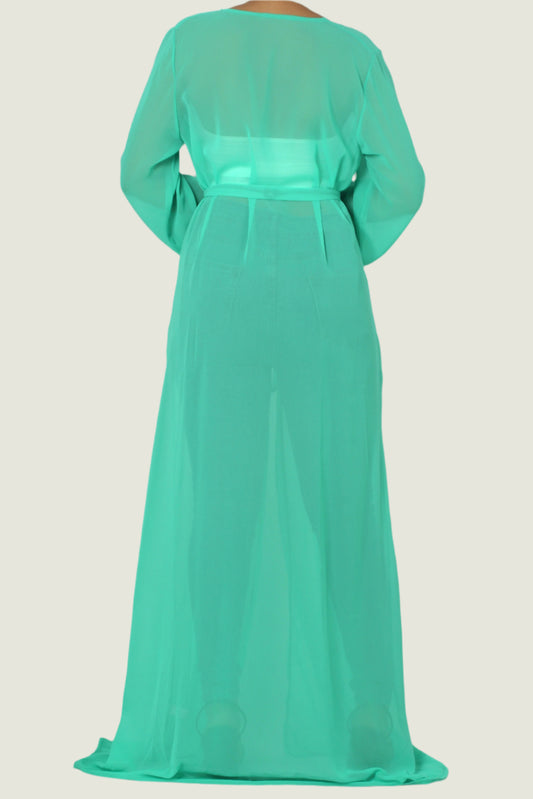 Botanic Bliss Flowy Beach Robe – Elegant & Lightweight Cover-Up