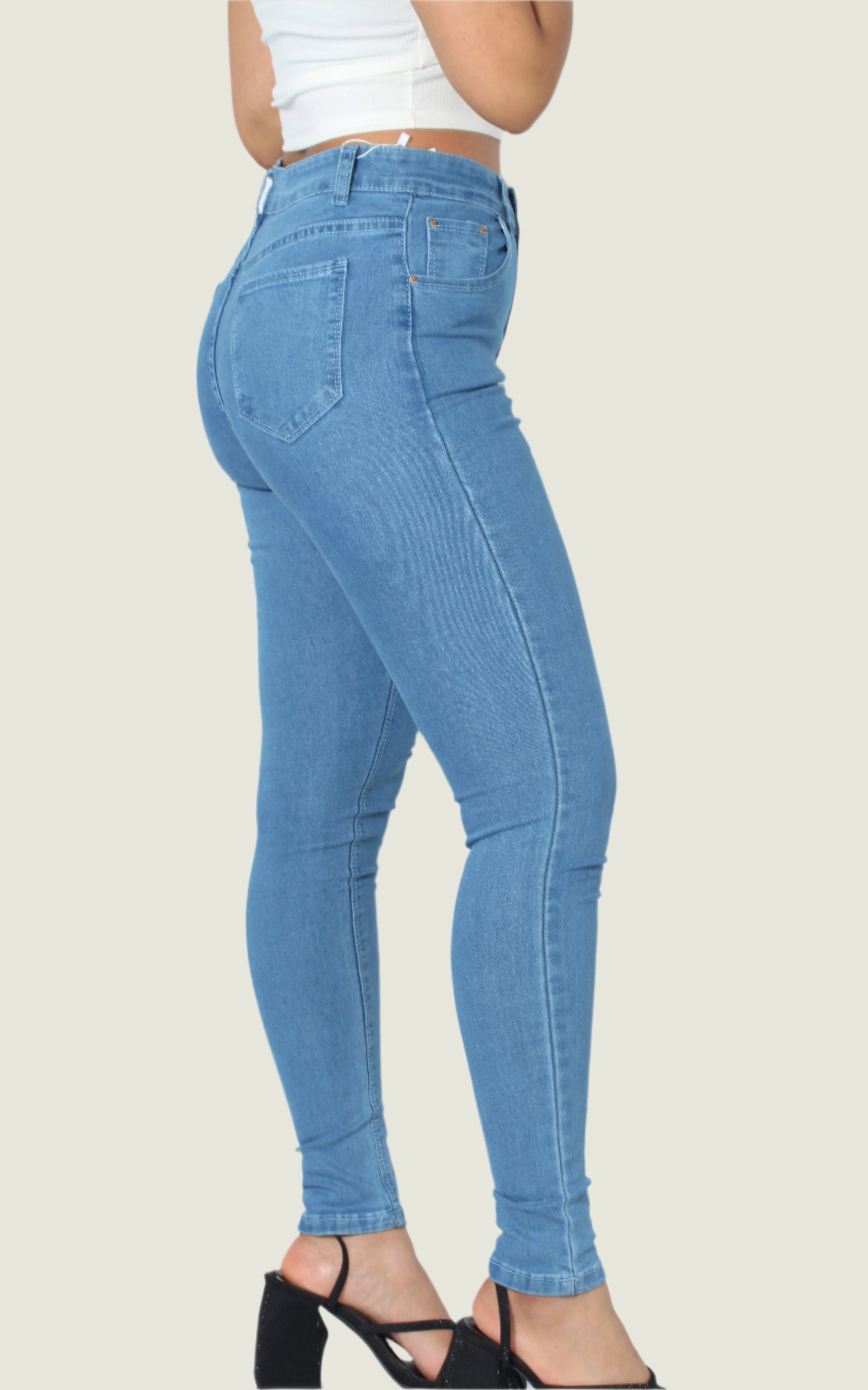 High Waist Denim Jeans for Women – Stylish & Comfortable Fit