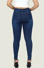 Women's Blue Stretch High Rise Skinny Jeans – Comfortable & Stylish Fit