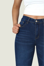 Women's Blue Stretch High Rise Skinny Jeans – Comfortable & Stylish Fit