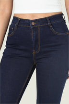 Dark Blue High Rise Skinny Fit  Denim Jeans