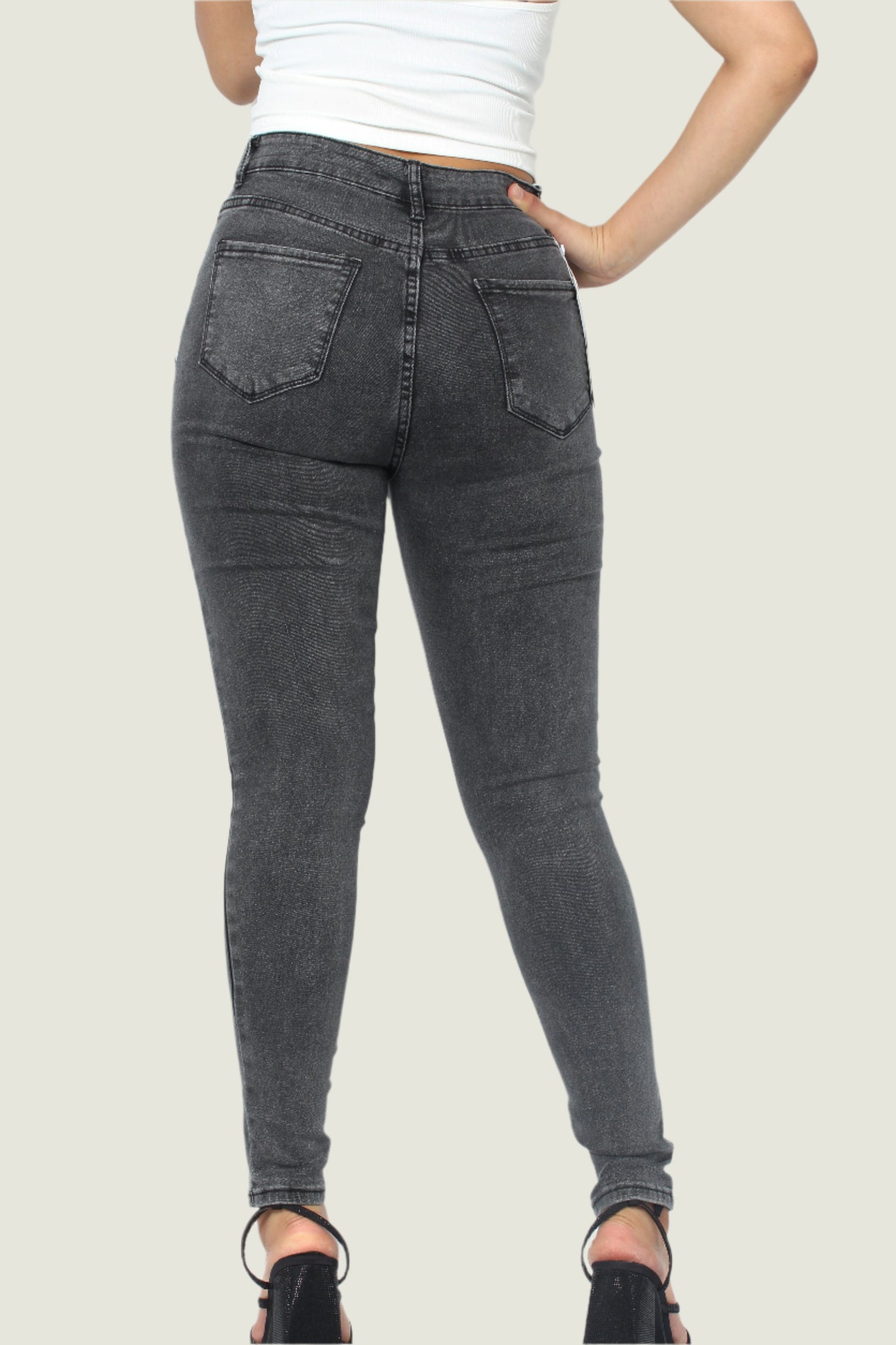 Women’s Charcoal  Denim Skinny Jeans