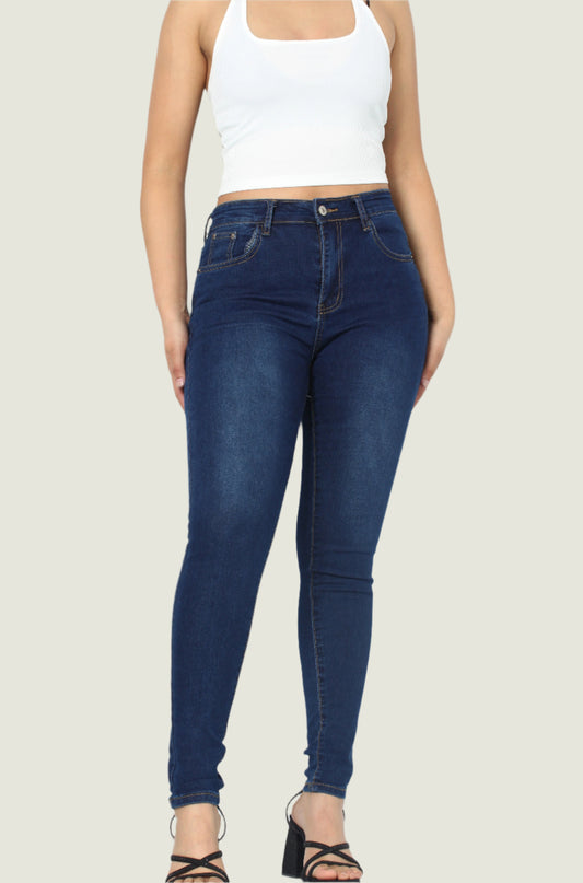Zipper Fly High Wasit Skinny Jeans