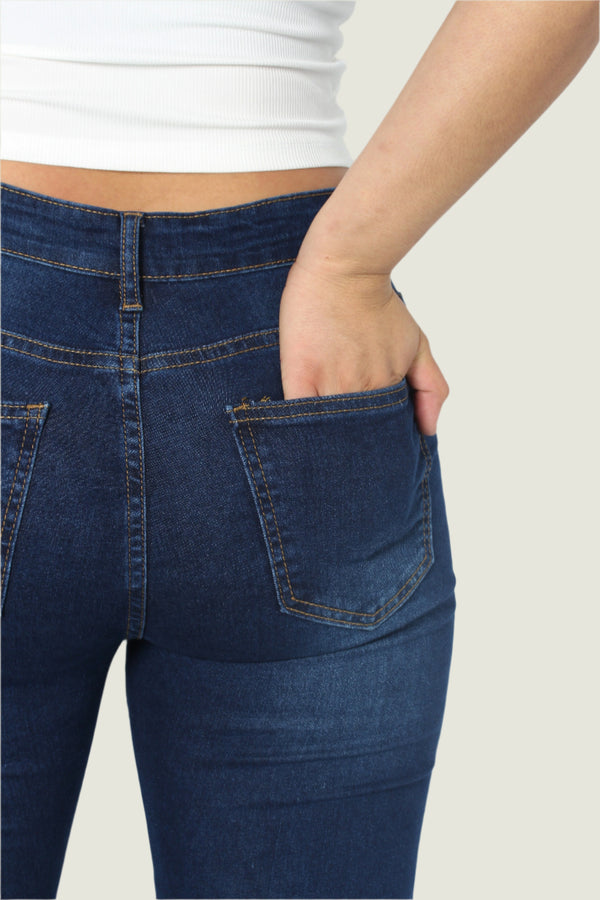 Zipper Fly High Wasit Skinny Jeans