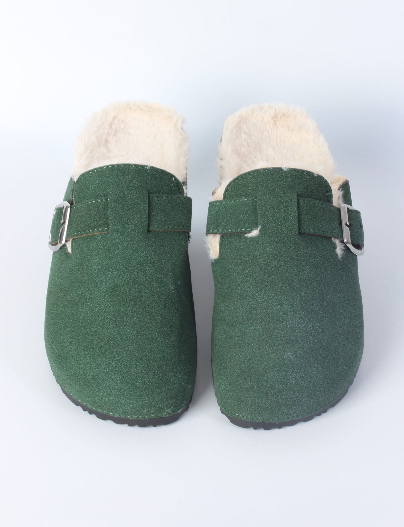 Cozy Buckled Slip-On Fleece Lined Clogs