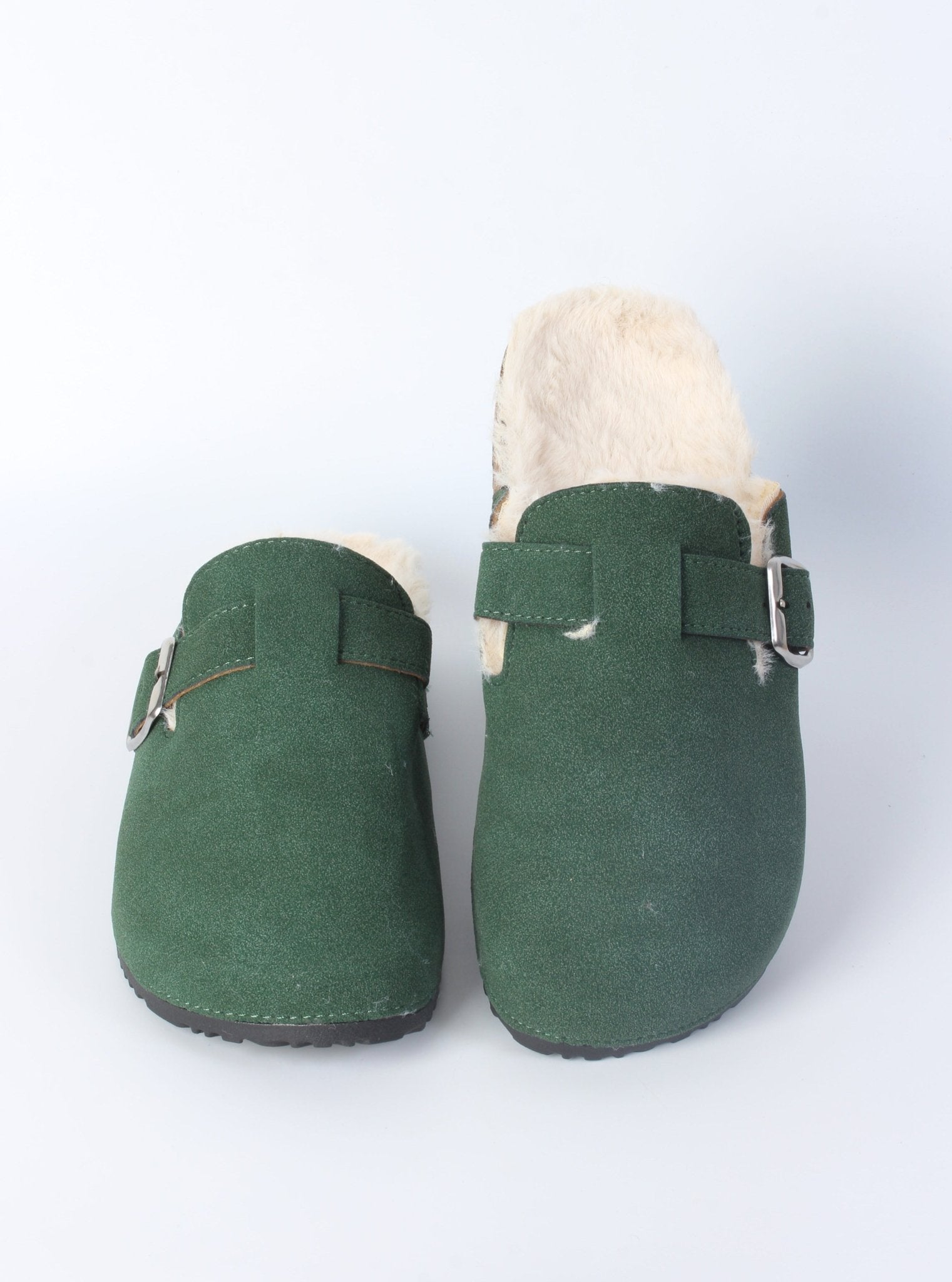Cozy Buckled Slip-On Fleece Lined Clogs