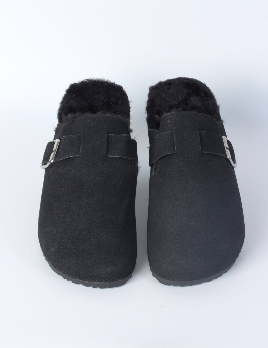 Cozy Buckled Slip-On Fleece Lined Clogs