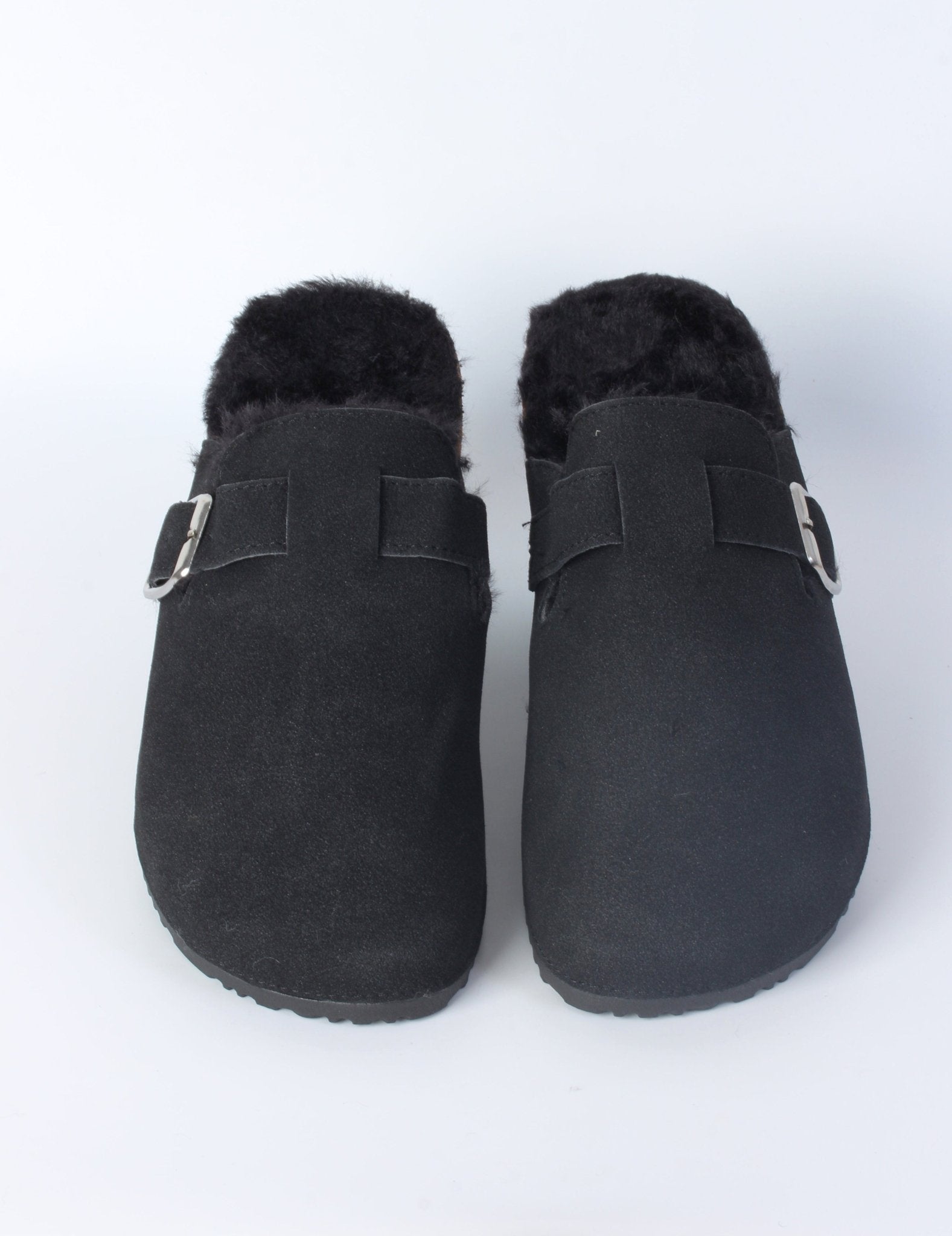 Cozy Buckled Slip-On Fleece Lined Clogs
