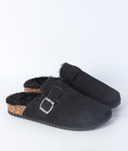 Cozy Buckled Slip-On Fleece Lined Clogs