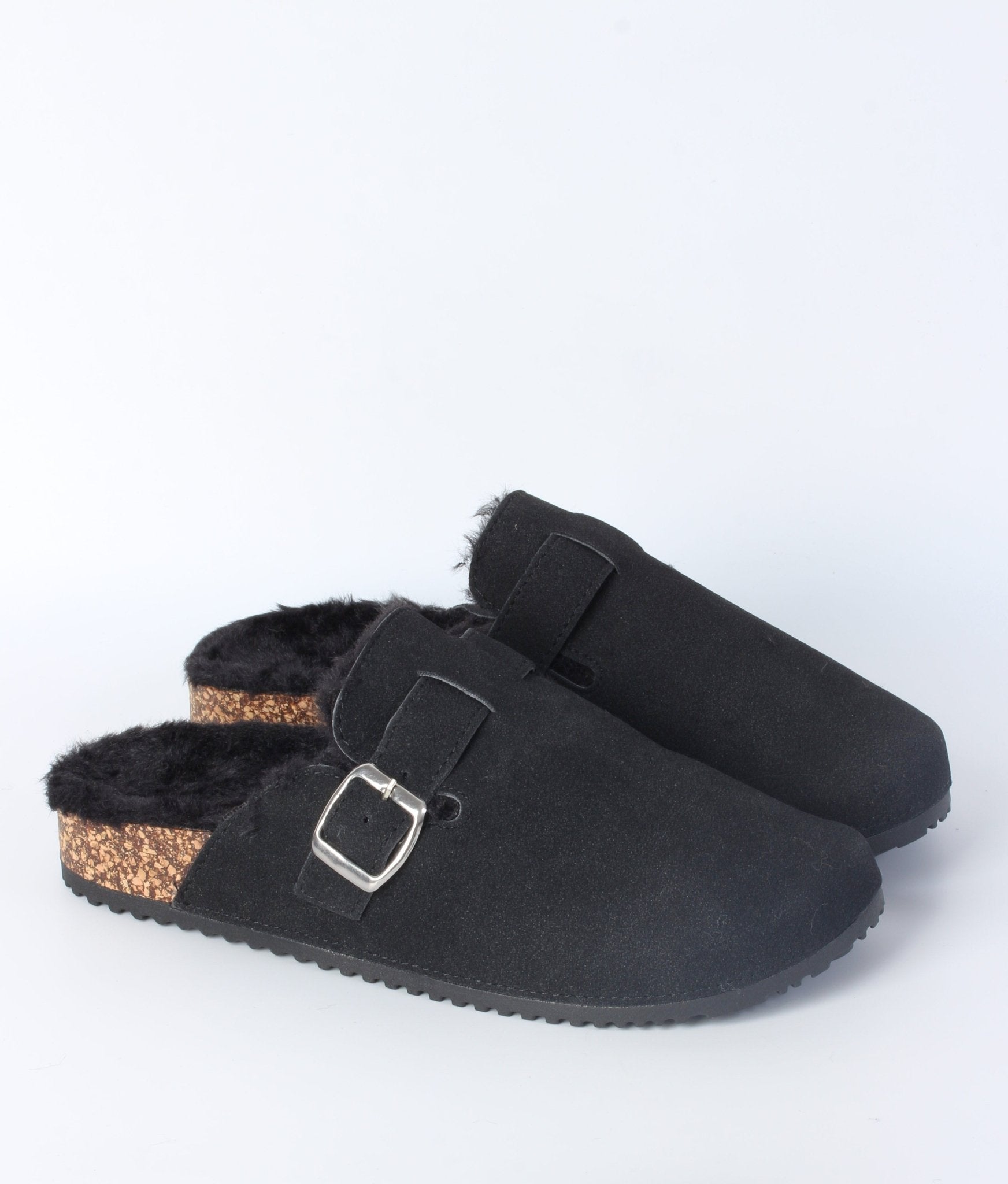 Cozy Buckled Slip-On Fleece Lined Clogs