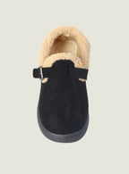 Plush Shearling-Lined Buckled Clog 