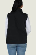 Chic Sleeveless Black Quilted Winter Puffer Vest