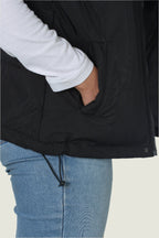 Chic Sleeveless Black Quilted Winter Puffer Vest